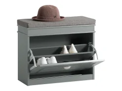 Banco Zapatero Organizador para Zapatos con 1 Solapa Gris 61 x 24 x 51 cm FSR82-K-HG SoBuy ES