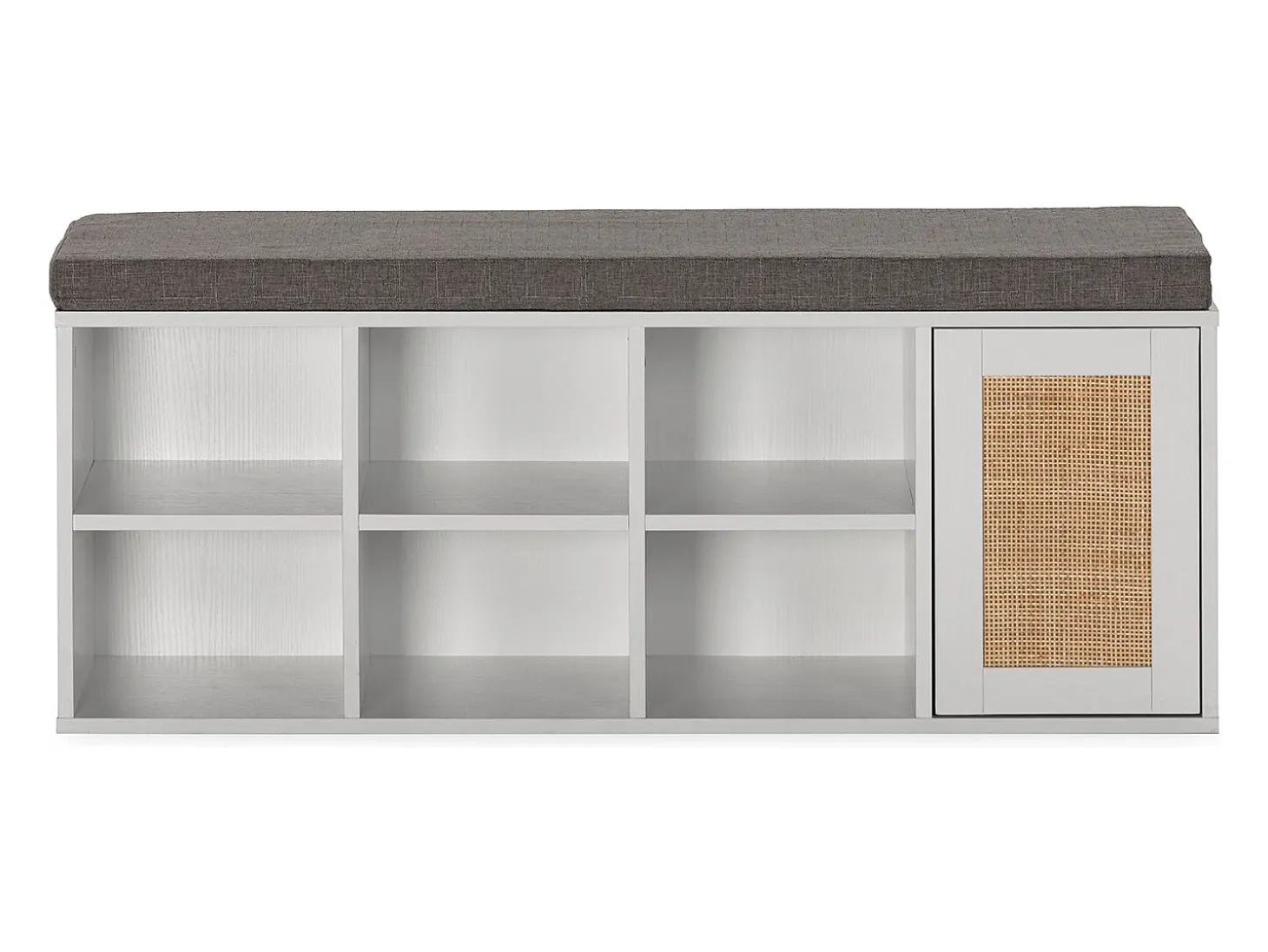 Banco zapatero Rafael Color Blanco 6 Huecos y 1 Puerta