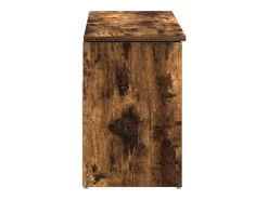 Banco zapatero roble ahumado 102x30,5x45 cm madera de ingeniería