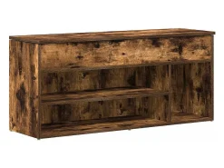 Banco zapatero roble ahumado 102x30,5x45 cm madera de ingeniería
