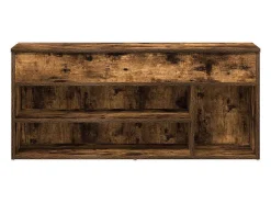 Banco zapatero roble ahumado 102x30,5x45 cm madera de ingeniería