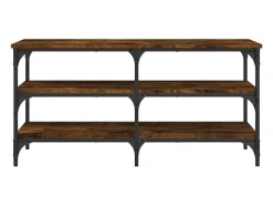 Banco zapatero roble ahumado 100x38,5x49 cm madera de ingeniería