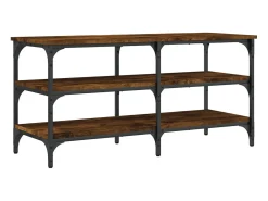 Banco zapatero roble ahumado 100x38,5x49 cm madera de ingeniería