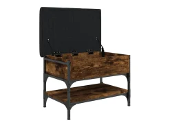 Banco zapatero roble ahumado 62x42x45 cm madera de ingeniería
