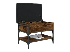 Banco zapatero roble ahumado 62x42x45 cm madera de ingeniería