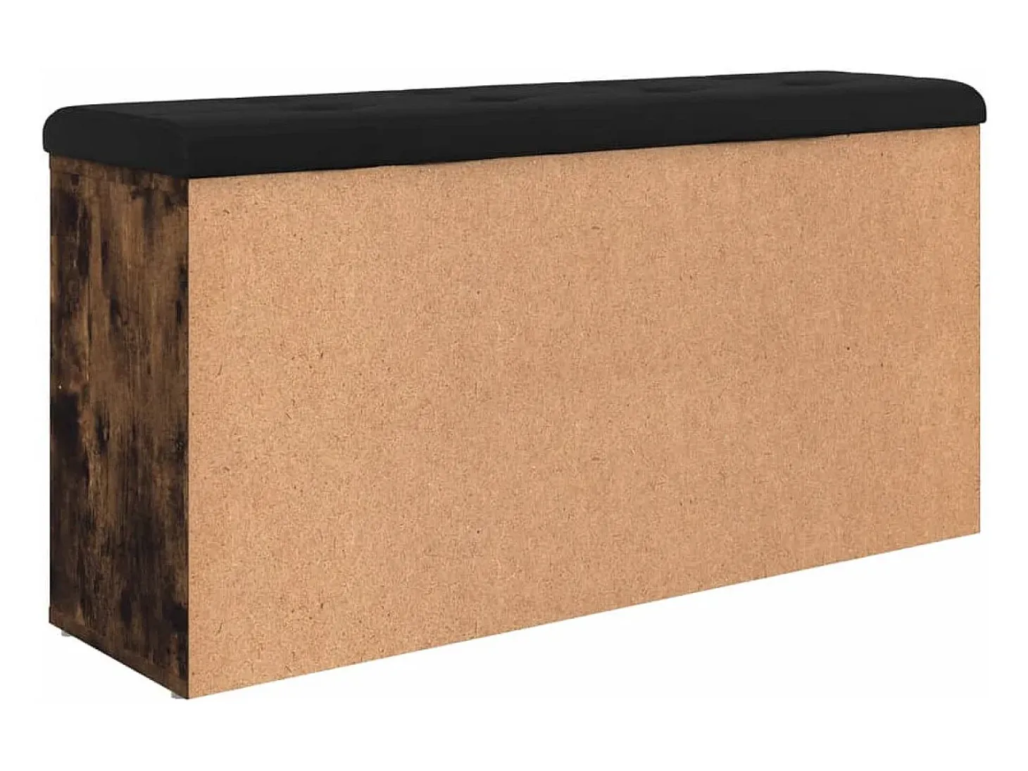 Banco zapatero roble ahumado 102x32x50 cm madera de ingeniería
