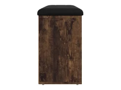 Banco zapatero roble ahumado 102x32x50 cm madera de ingeniería