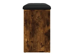 Banco zapatero roble ahumado 82x32x50 cm madera de ingeniería