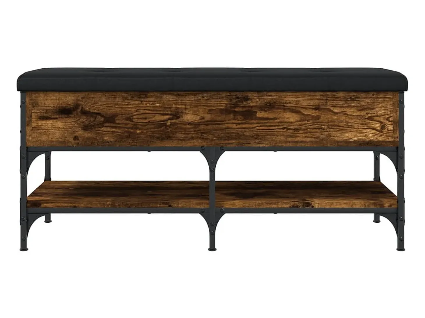 Banco zapatero roble ahumado 102x42x45 cm madera de ingeniería
