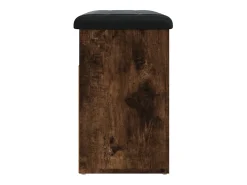Banco zapatero roble ahumado 62x32x50 cm madera de ingeniería