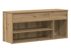 Banco zapatero roble artesanal 102x30,5x45cm madera de ingeniería