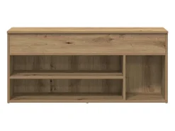 Banco zapatero roble artesanal 102x30,5x45cm madera de ingeniería