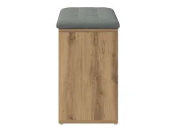 Banco zapatero roble craft 82x32x50 cm madera de ingeniería