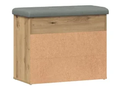 Banco zapatero roble craft 62x32x50 cm madera de ingeniería