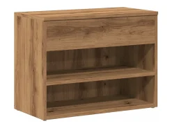 Banco zapatero roble craft 60x30x45 cm madera de ingeniería