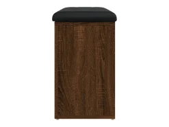 Banco zapatero roble marrón 82x32x50 cm Madera de ingeniería
