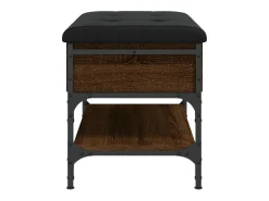 Banco zapatero roble marrón 62x42x45 cm madera de ingeniería