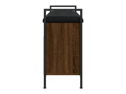 Banco zapatero roble marrón 85,5x32x57,5cm madera de ingeniería