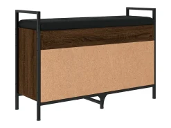 Banco zapatero roble marrón 85,5x32x57,5cm madera de ingeniería
