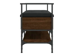 Banco zapatero roble marrón 85,5x42x57,5cm madera de ingeniería