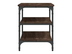 Banco zapatero roble marrón 70x38,5x49 cm madera de ingeniería