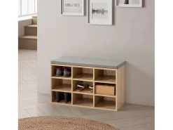 Banco zapatero Samuel Color Roble 9 Huecos