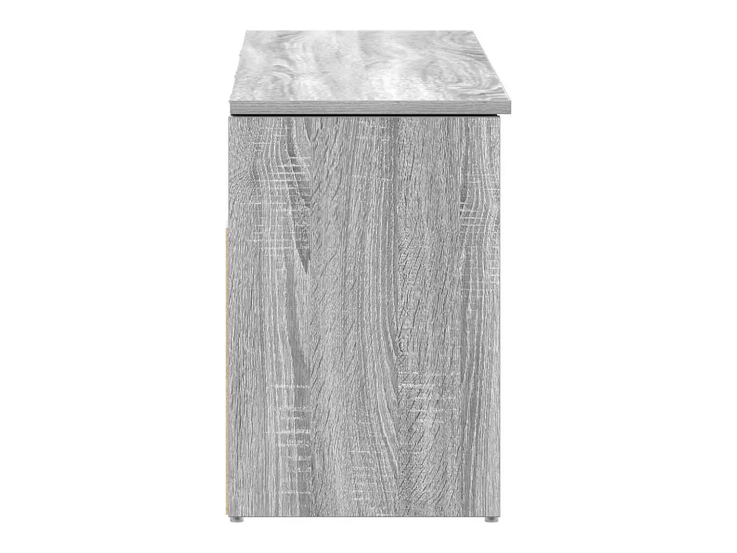Banco zapatero Sonoma gris 102x30,5x45 cm madera de ingeniería