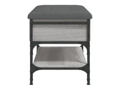 Banco zapatero Sonoma gris 62x42x45 cm madera de ingeniería