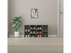 Banco zapatero Sonoma gris 103x30x54,5 cm Madera de ingeniería