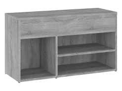 Banco zapatero Sonoma gris 80x30x45 cm Madera de ingeniería