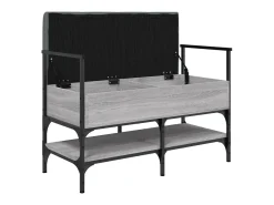 Banco zapatero Sonoma gris 85,5 x 42 x 57,5 cm Madera de ingeniería