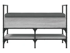 Banco zapatero Sonoma gris 85,5 x 42 x 57,5 cm Madera de ingeniería