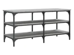Banco zapatero Sonoma gris 100x38,5x49 cm madera de ingeniería