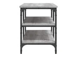 Banco zapatero Sonoma gris 100x38,5x49 cm madera de ingeniería