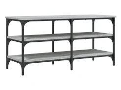 Banco zapatero Sonoma gris 100x38,5x49 cm madera de ingeniería