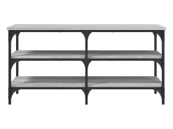 Banco zapatero Sonoma gris 100x38,5x49 cm madera de ingeniería