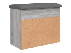 Banco zapatero Sonoma gris 62x32x50 cm madera de ingeniería