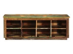 Banco zapatero 110x35x40 cm Madera maciza recuperada