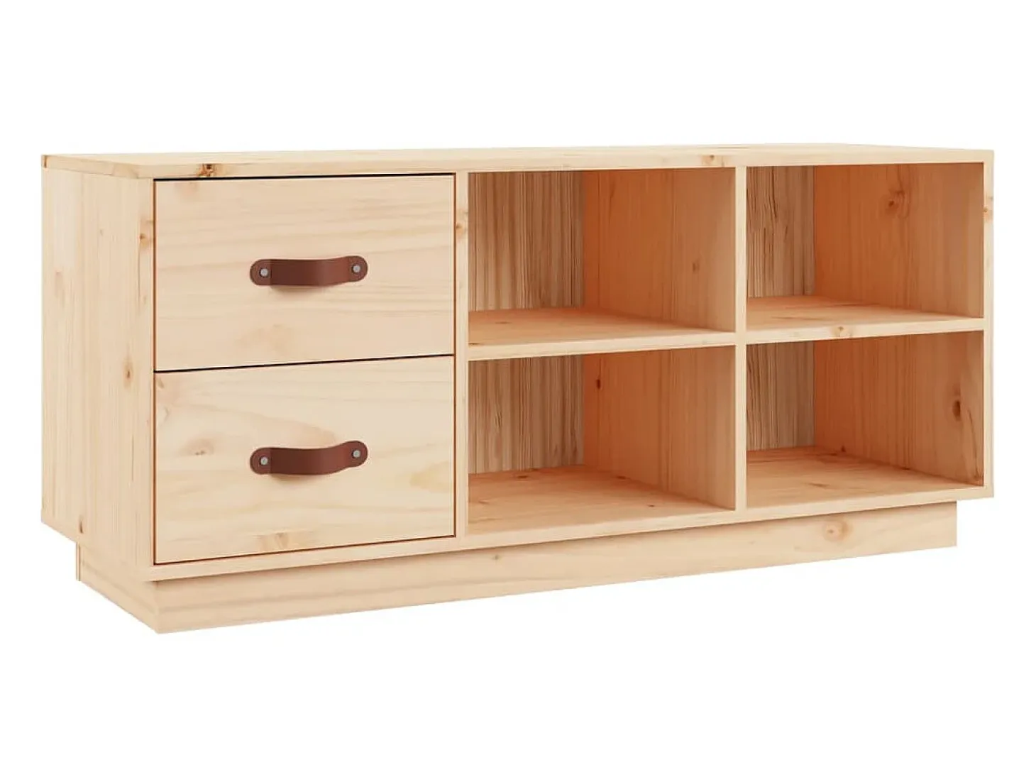 Banco zapatero 100x34x45 cm Madera maciza de pino
