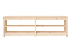 Banco zapatero 160x36,5x50 cm Madera maciza de pino