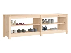 Banco zapatero 160x36,5x50 cm Madera maciza de pino