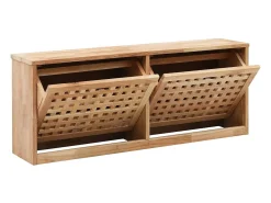 Banco zapatero 94x20x38cm Madera maciza de nogal