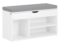 Banco Zapatero,Armario de Almacenamiento con Cajón y 3 Compartimientos,H46 cm,FSR45-HG SoBuy ES