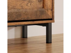 Bealife Mueble zapatero con 4 puertas abatibles y 1 hueco – 100x24x108 cm, Marrón – Estantes regulables, gran capacidad de almacenamiento para todos sus zapatos