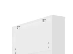 Bealife Mueble zapatero con 2 puertas abatibles y 1 cajón – 58x24x102 cm, Blanco – Estantes regulables en altura, Zapatero moderno y funcional