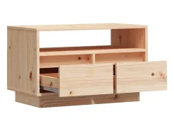 Bemidji Mueble de TV de madera maciza de pino 60x35x37 cm
