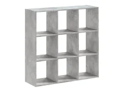 Biblioteca de madera de ingeniería gris hormigón 102x32x102 cm ES728590