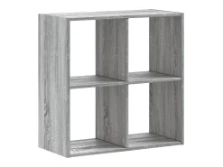 Biblioteca de madera de ingeniería gris Sonoma 68,5x32x68,5 cm ES587919
