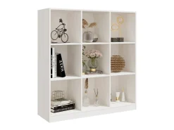 Biblioteca Estantería - divisor espacios madera pino blanco 104x33,5x110 cm ES20196