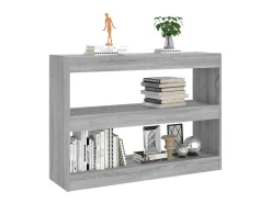 Biblioteca Estantería - divisor de espacios gris Sonoma 100x30x72 cm ES26541
